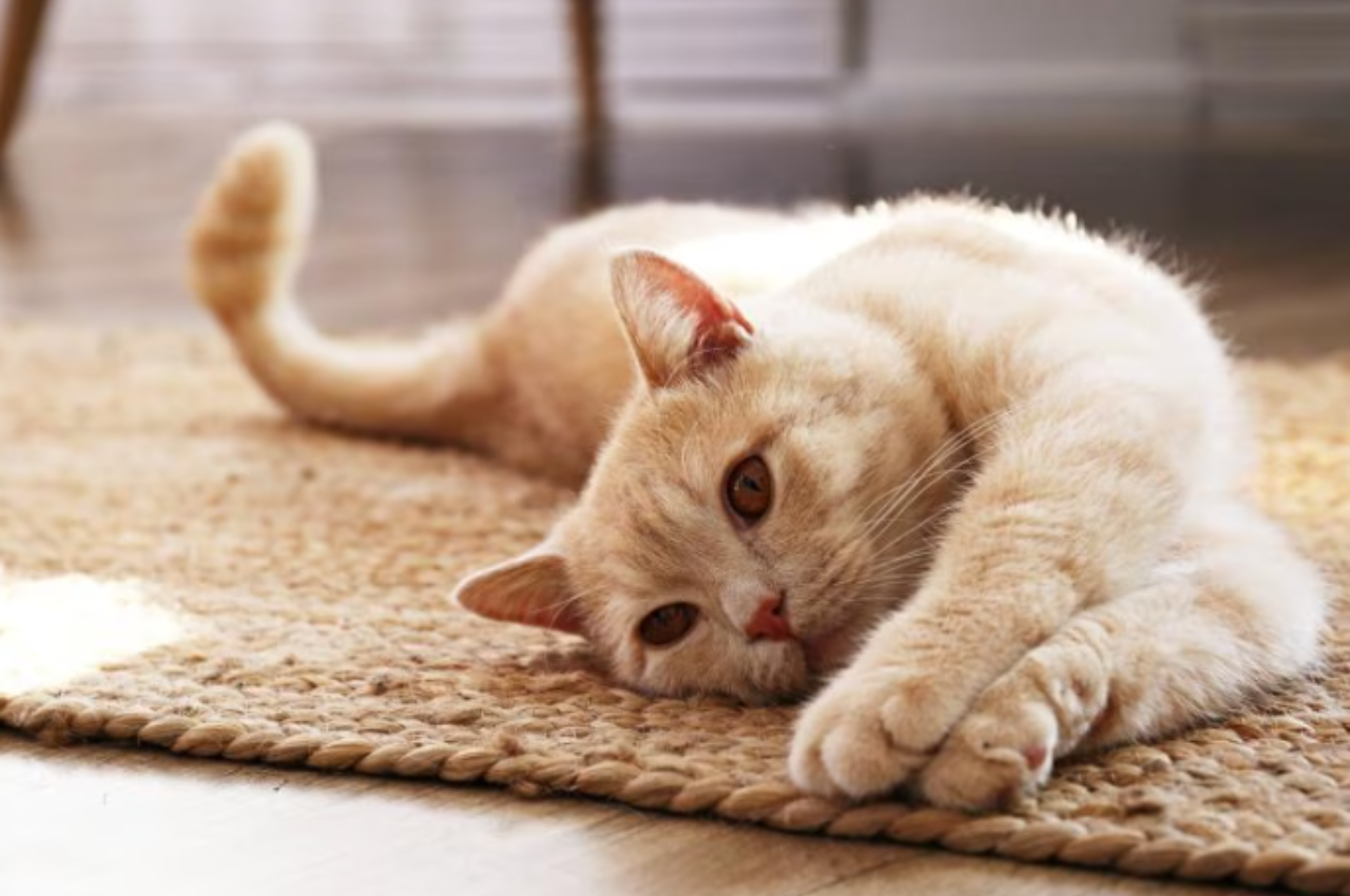 What is a friendly body language for cats?