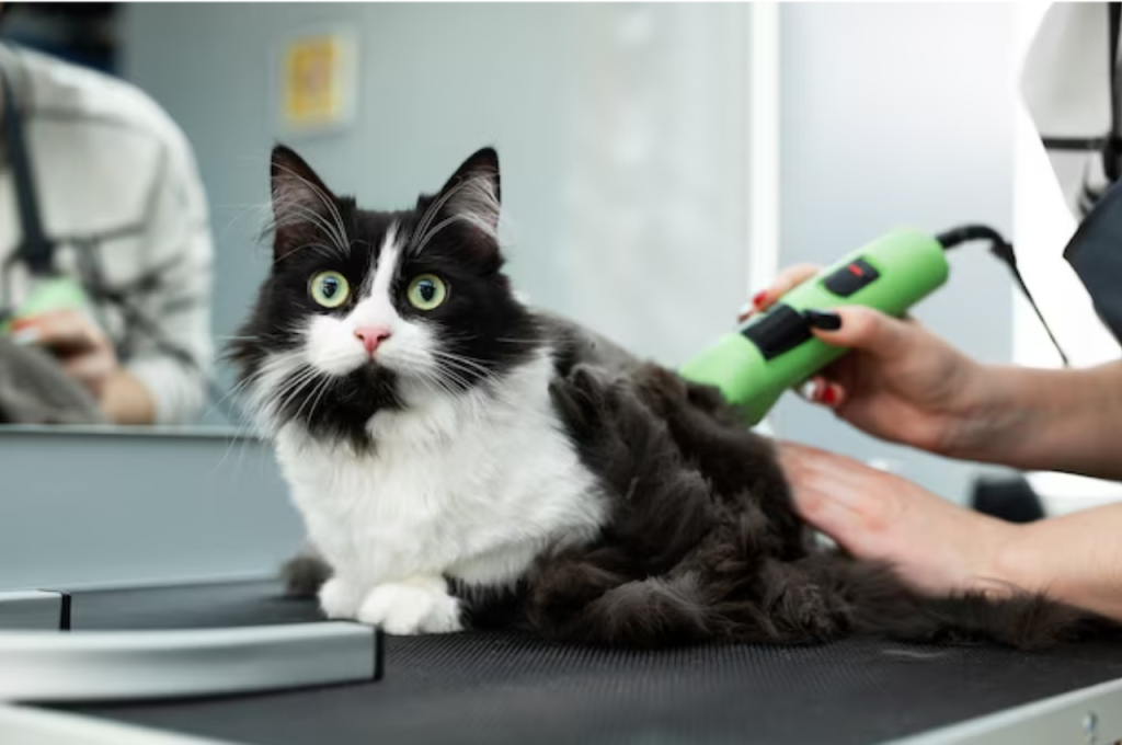 How do you clean a cat that won't let you?